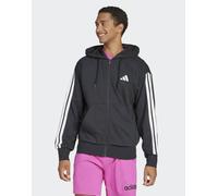 ADIDAS SPORTSWEAR Giacca di felpa sportiva 'Essentials' nero / bianco Uomo ADIDAS SPORTSWEAR LxTaglie normali nero / bianco