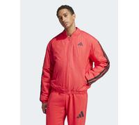 Giacca impermeabile adidas Essentials 3-Stripes Rouge S