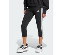 adidas Donna ESSENTIALS 3-STRIPES LEGGINGS 3/4 LENGTH, Black, S