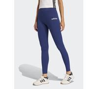 adidas Performance - Essentials - Leggings in cotone blu scuro/bianchi 2XS