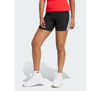 adidas Sportswear Essentials 3-Stripes High Waisted Biker Womens Shorts S Nero
