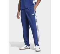 adidas Performance - Essentials - Pantaloni Stanford blu scuro con 3 strisce bianche e orlo aperto S