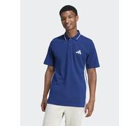 Polo adidas Essentials Piqué 3 Strisce manica corta blu intenso - XS