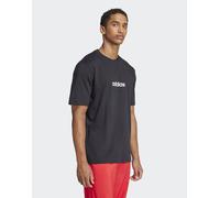 adidas performance - Essentials - T-shirt in jersey bianca e nera con logo lineare-Nero 2XS
