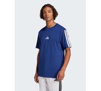Adidas T-shirt Essentials 3-Stripes in jersey blu scuro/bianco manica corta XXL