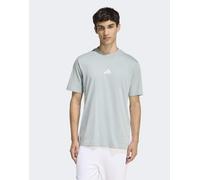 adidas performance - Essentials - T-shirt in jersey salvia wonder e bianca con logo a 3 strisce-Verde 4XL