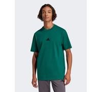 adidas Uomo Essentials Small Logo Single Jersey Tee, Collegiate Green/Black, XXL