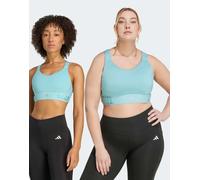 adidas Performance - Fastimpact Luxe Run - Reggiseno color menta a supporto elevato-Verde 3XL C-D Cup