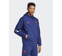 adidas Performance - France Travel Z.N.E. - Giacca sportiva blu scuro con cappuccio e zip XS