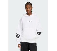 adidas performance - Future Icons - Felpa con cappuccio bianca con 3 strisce-Bianco L