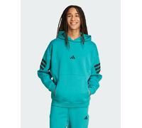 adidas Performance - Future Icons - Felpa con cappuccio verde-azzurro puro con 3 strisce-Blu L