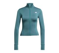 ADIDAS PERFORMANCE Giacca di felpa sportiva 'OPT ESS' petrolio / bianco Donna ADIDAS PERFORMANCE XL petrolio / bianco