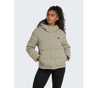 adidas performance - Helionic Climawarm - Piumino grigio ciottolo con cappuccio-Argento S