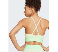 adidas Performance - Hyperglam - Brassière verde e lime burst a coste 2XL