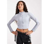 adidas Performance - Hyperglam - Giacca argento e grigia lucida con zip M