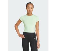 adidas Performance - Hyperglam - T-shirt mini verde e lime a coste M
