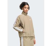 Adidas Iconic Woven 3 Stripes Tracksuit Jacket Beige L Donna