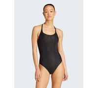 adidas Performance - Iconisea - Costume da bagno nero a coste imbottito con spalline sottili W30