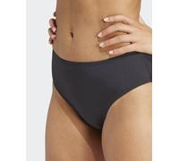 adidas Performance - Iconisea - Slip bikini a vita alta nero e bianco S