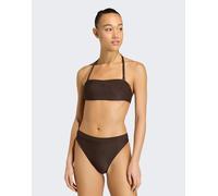 adidas performance - Iconisea - Top bikini a fascia a coste imbottito color caffè aurora-Marrone W36