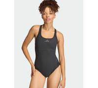 adidas performance - Lanelux - Costume da bagno in rete nero con parte posteriore a Y W26