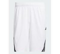 adidas Uomo Legends 3-Stripes Basketball Shorts, White/Black, S 7 inch