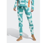 adidas Performance - Leggings base layer sintetici multicolore verde acqua semi flash/semi impatto-Blu L