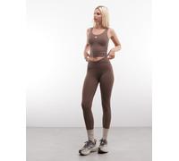 Adidas 3 Stripes Studio All Me X-over 7/8 Leggings Marrone XL Donna