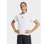 adidas Performance - Les Mills - Top senza maniche bianco con grafica 2XS