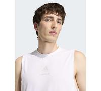 adidas performance - Les Mills - Top senza maniche bianco/viola ghiaccio con grafica 2XL