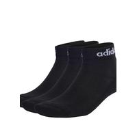 adidas Unisex - Adulto Linear Ankle Cushioned Socks 3 Pairs, Black / White, 45-48