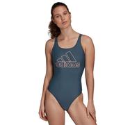 Adidas Performance Logo Costume Da Bagno Donna Senza Maniche Blu Arancione