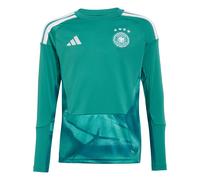 Adidas Germany 26/27 Replica Goalkeeper Home Junior Long Sleeve T-shirt Verde 13-14 Years Bambini