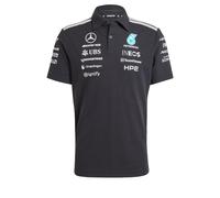 Mercedes AMG Adidas Polo Maglia Nero 2026 Formula 1 Team Engineers Cotone