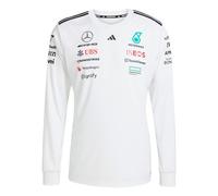 Adidas Uomo Mercedes - AMG Petronas Formula One Team Driver Jersey Long Sleeve White Men, White/Black, L