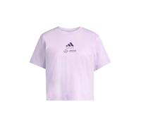 adidas Donna Mercedes - AMG Petronas Formula One Team Premium Woven Crop Tee Women, Powder Plum, XL