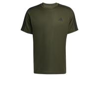 adidas - Training Essentials - T-shirt kaki scuro con 3 strisce-Verde 2XL
