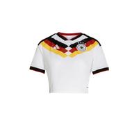 Adidas Germany 26/27 Cropped Replica Home Woman Short Sleeve T-shirt Bianco S Donna