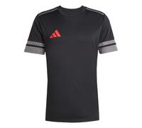 adidas Uomo SQUADRA25 Jersey Short Sleeve, Black/Team Grey Four/Pure Ruby, L
