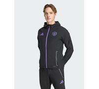 adidas Performance - Manchester United Tiro 25 Competition - Giacca da trasferta riflettente nera / viola rush-Nero M
