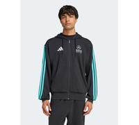 adidas performance - Mercedes amg Petronas formula 1 team dna - Felpa con cappuccio e zip nera/semi menta rush-Nero S