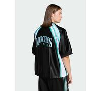 adidas Performance - Mercedes AMG Petronas Formula One Team Las Vegas - Maglia nera e bianca stile baseball da uomo-Nero S