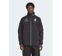 adidas Uomo MERCEDES - AMG PETRONAS FORMULA ONE TEAM MECHANICS RAIN JACKET MEN, Black/Reflective Silver, S