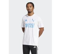 adidas Performance - Messi - T-shirt bianca con numero e nome-Bianco M