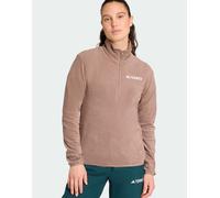 Adidas Multi Essentials Half Zip Fleece Marrone XL Donna