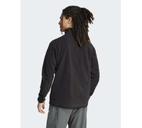 adidas Performance - Multi Essentials - Giacca nera in pile con zip corta-Nero XL