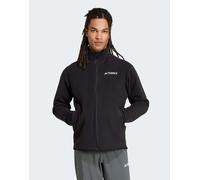 adidas Uomo Terrex Multi Essentials Full Zip Fleece Jacket, Black, XXL