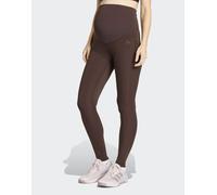 adidas performance - Optime Essentials Maternity - Leggings premaman da allenamento color caffè aurora-Marrone XL