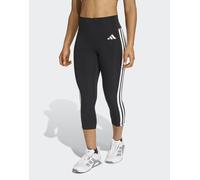 adidas performance - Optime Essentials workout - Leggings a 3/4 neri e bianchi con 3 strisce-Nero L