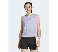 adidas Performance - Own The Run Climacool - Top senza maniche grigio dash / viola con 3 strisce XL